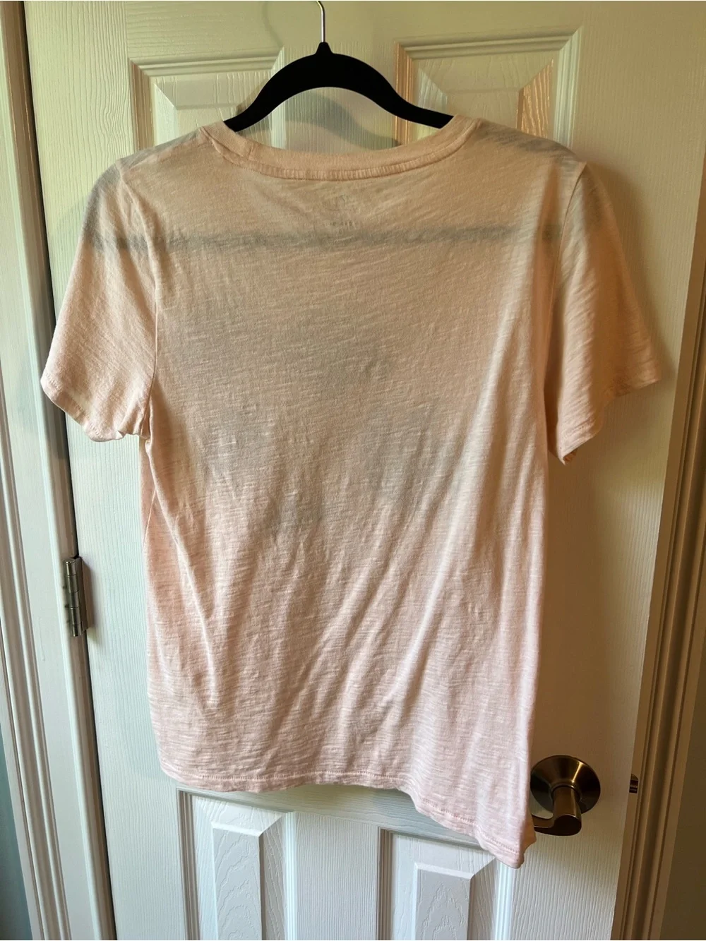J. Crew Pale Pink Tee with Navy Floral Print